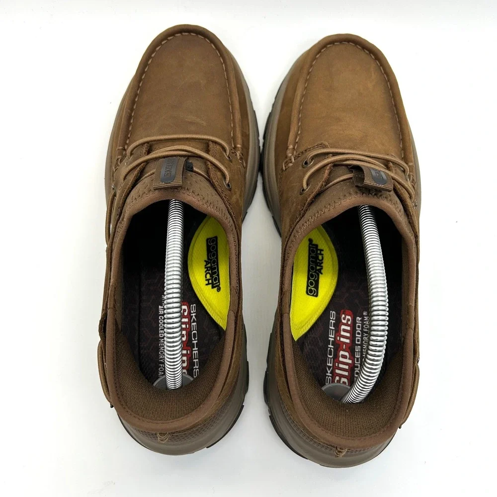 Skechers Knowlson Shore Thing Shoes Mens 9.5 Desert Brown Slip-in Boat Relaxed